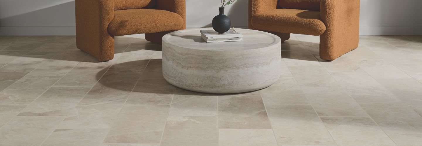 Rectified tile on  lobby floor