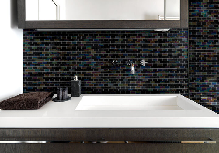 beautiful black bathroom tile