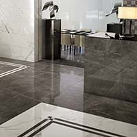 Invidea gloss marble look porcelain floor tile