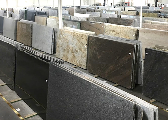 Crossville Studios showroom of Denver slabs