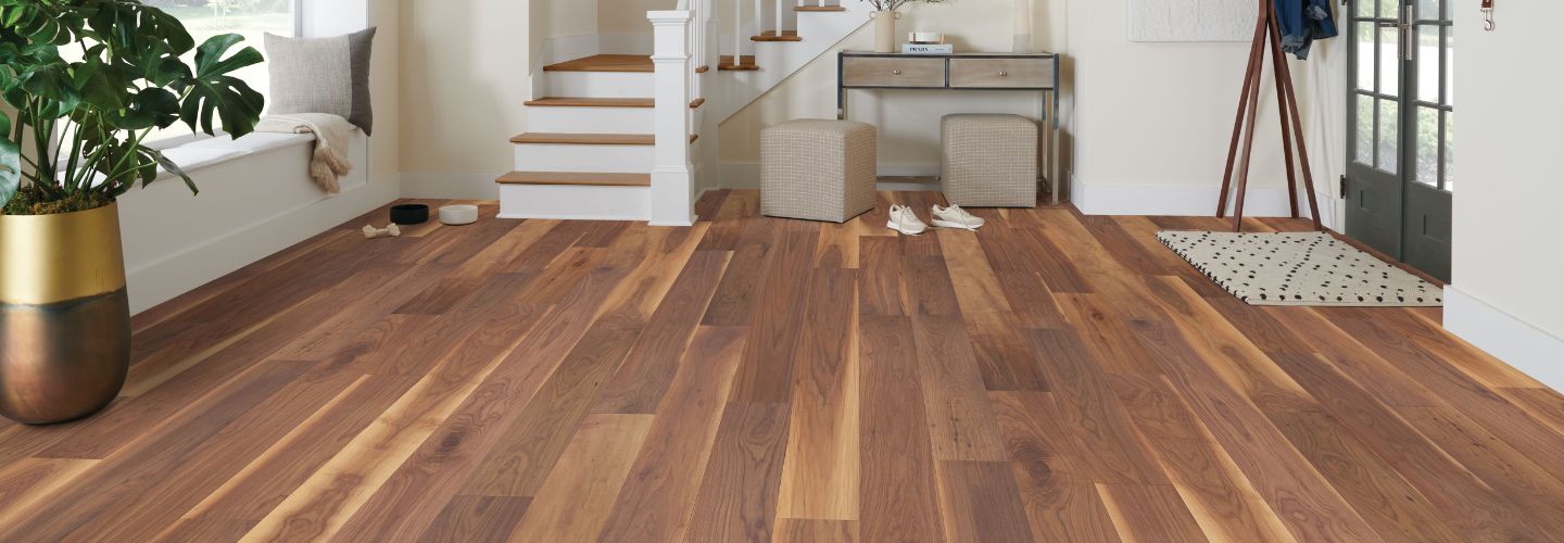 Fortessa densified hardwood floor in foyer 