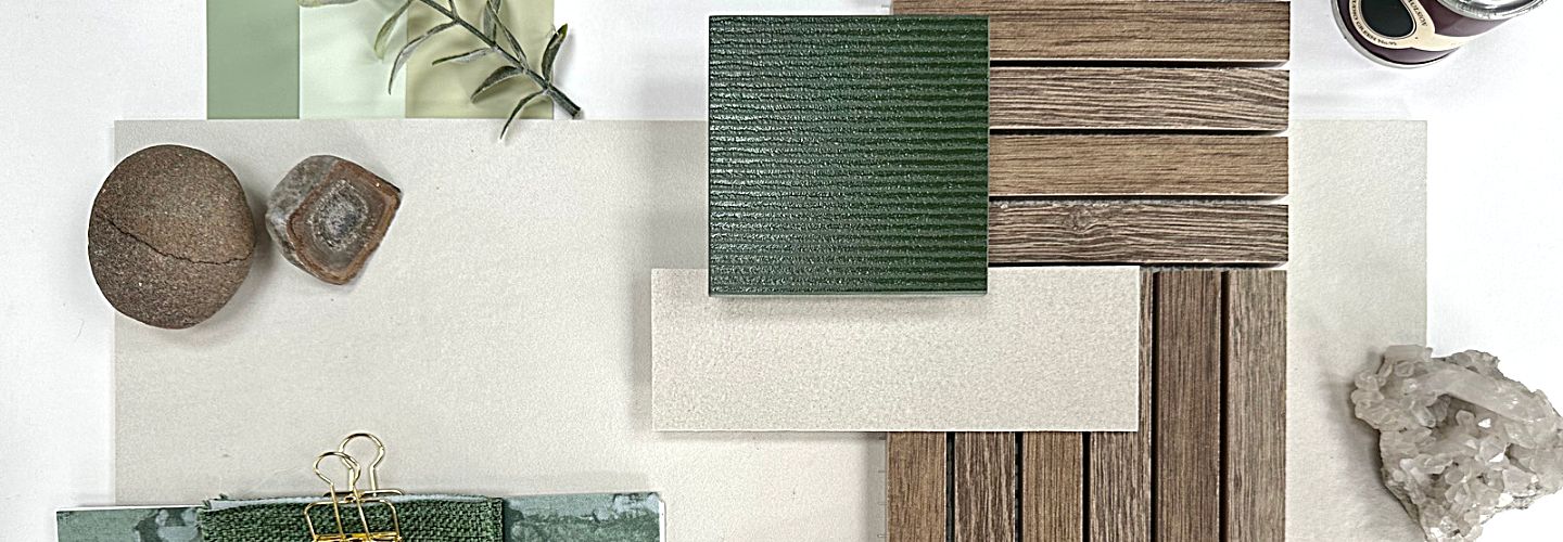 Flatlay photography of sustainable tile 