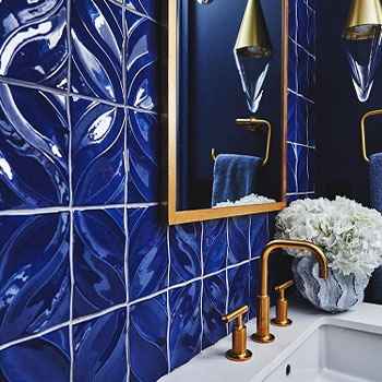 artistic royal blue tile by sonoma