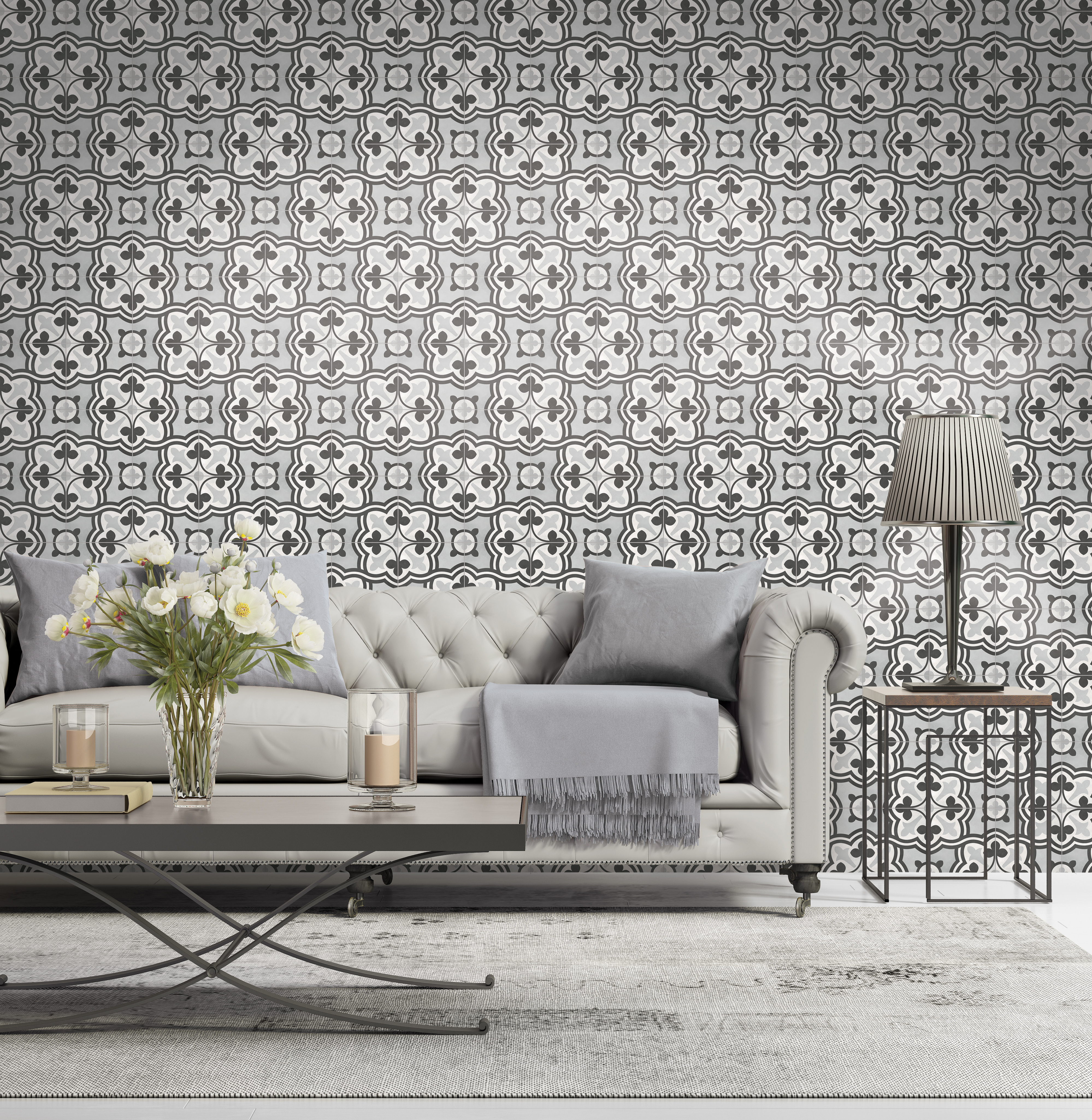 【波紋アート】～ 凪 ～ ／60cm × 60cm／ナチュラルサンド ANA-FORM - Crossville Studios