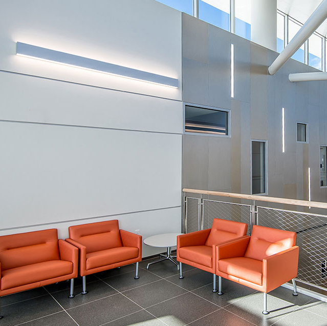 tech university institution facility shows off commercial flooring and wall panels
