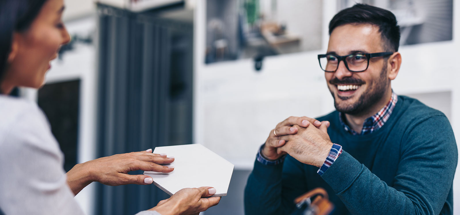 schedule appointment to see tile samples in person 