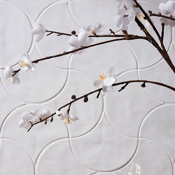 white geometric tile by market collection 